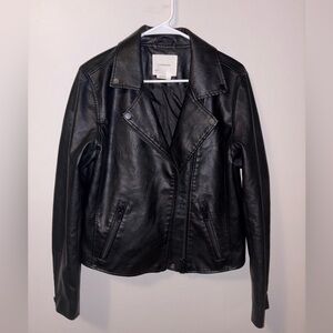 Anthropologie Black Leather Jacket